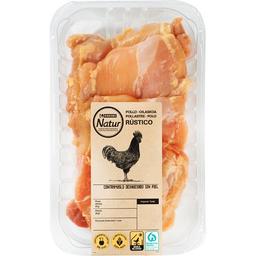 Contramuslo deshuesado pollo s/piel eroski natur, bandeja aprox. 500 g