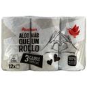 PRODUCTO ALCAMPO Papel higiénico con tres capas supreme y certificado Ecolabel 12 uds