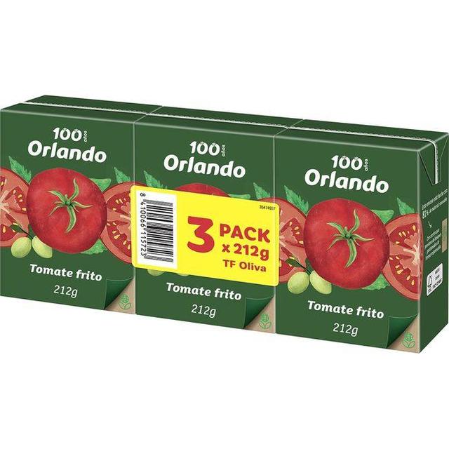 Tomate frito en aceite de oliva orlando, pack 3x210 g