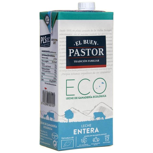 Leche entera ecológica El Buen Pastor brik 1 l