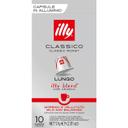 Café lungo clásico compatible nespresso illy, caja 10 uds