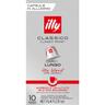 Café lungo clásico compatible nespresso illy, caja 10 uds