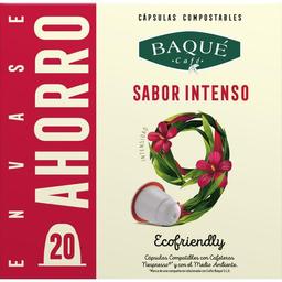 Café intenso compatible nespresso baqué, caja 20 uds