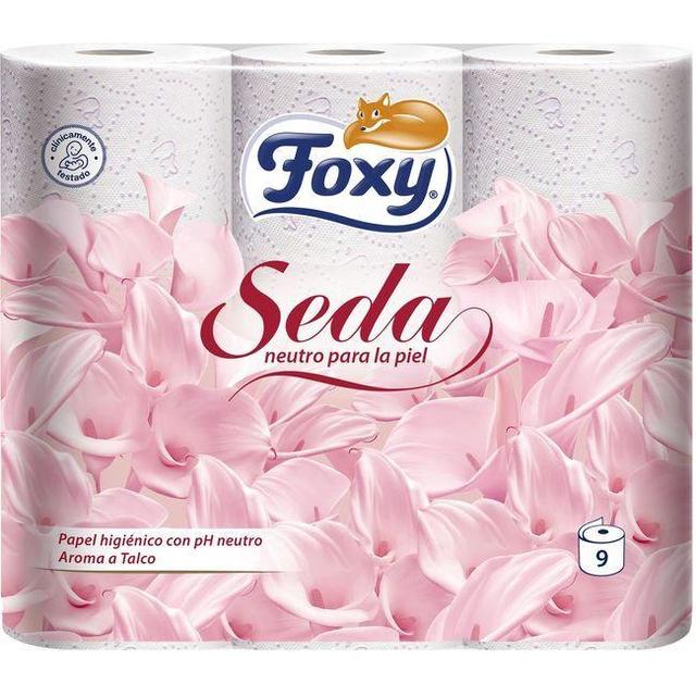 Papel higiénico seda foxy, paquete 9 rollos