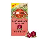 Café puro arábica expresso comp. nespresso marcilla, caja 10 uds