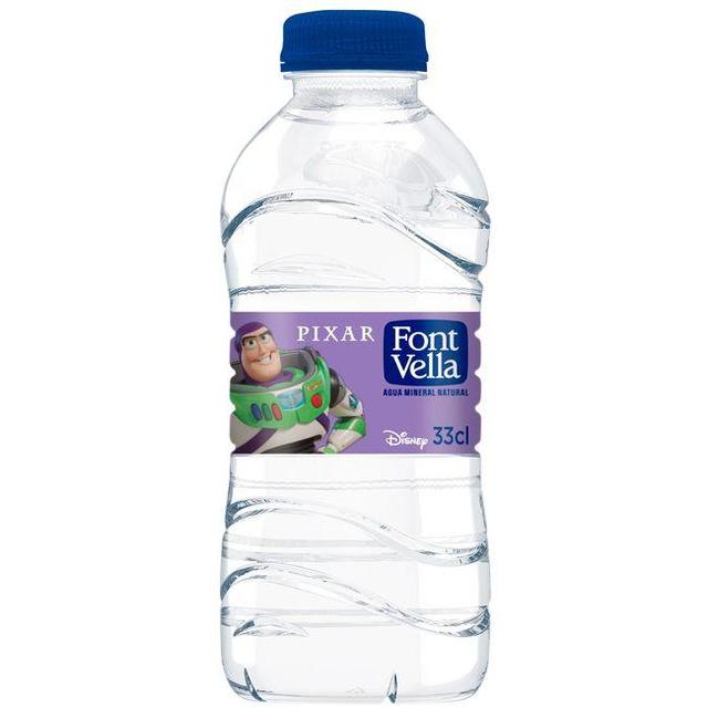 Agua mineral natural Font Vella botella 33 cl