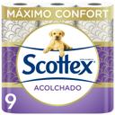 Papel higiénico Acolchado Scottex 9 rollos