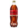 Refresco cola Coca-Cola botella 1,25l zero zero sin cafeína