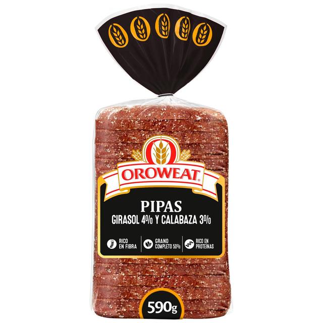 Pan de molde con pipas de girasol y calabaza Oroweat 590 g
