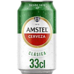 Cerveza clásica amstel, lata 33 cl