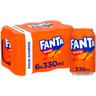 Refresco de naranja fanta, pack 6x33 cl