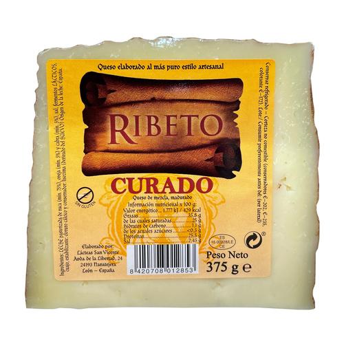 RIBETO Cuña de queso curado elaborado de forma artesanal RIBETO 375 g