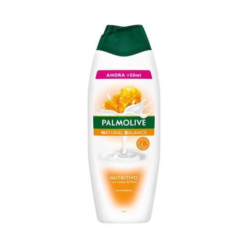 PALMOLIVE Natural balance Gel de baño o ducha textura crema, con leche nutritiva y extracto de miel 600 ml