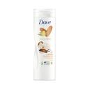 DOVE Loción corporal nutritiva con manteca de karité y fragancia a vainilla, para piel seca DOVE Cuidado envolvente 400 ml