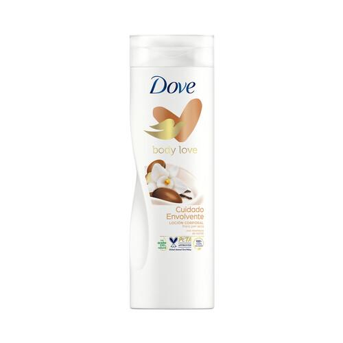 DOVE Loción corporal nutritiva con manteca de karité y fragancia a vainilla, para piel seca DOVE Cuidado envolvente 400 ml