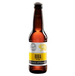 Cerveza artesana Carrefour Sensation Rubia sin filtrar botella 33 cl