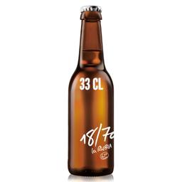 Cerveza rubia 18/70 botella 33 cl