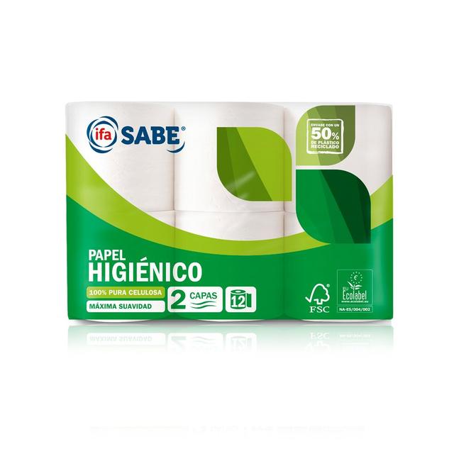Papel higiénico IFA SABE 12 rollos  2 capas