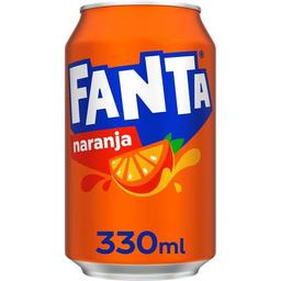 Refresco de naranja fanta, lata 33 cl