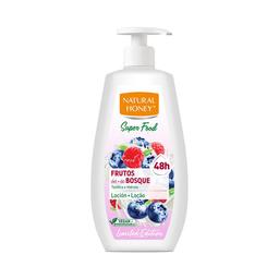 NATURAL HONEY Super food Loción tonificante e hidratante (hasta 48 horas), con frutos del bosque 360 ml