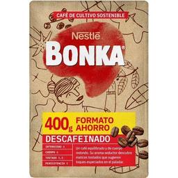 Café molido descafeinado bonka, paquete 400 g