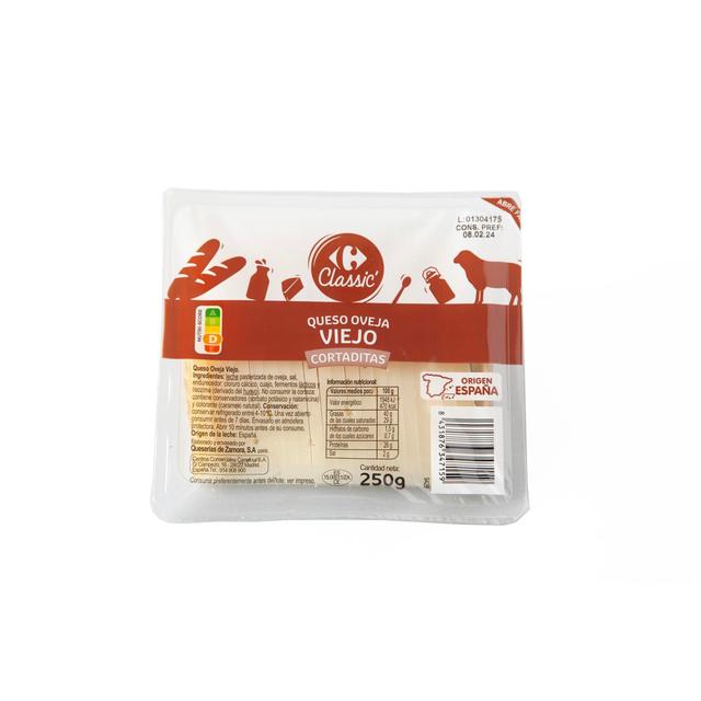 Queso de oveja viejo Classic´ Carrefour 250 g. cortado