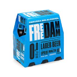 FREE DAMM Cerveza sin alcohol pack de 6 x 25 cl