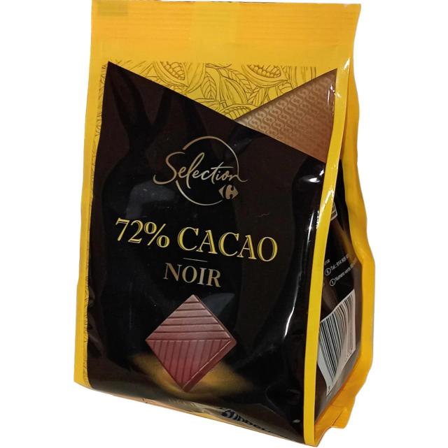 Chocolate negro 72% cacao mini tableta Selection Carrefour  200 g