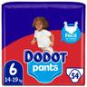 Pants 14-19 kg talla 6 dodot bebé seco, paquete 54 uds