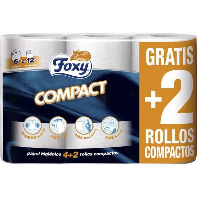 Papel higiénico compact foxy, paquete 6 rollos