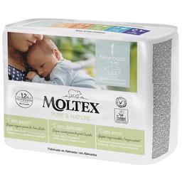MOLTEX Pure & nature Pañales ecológicos talla 1 para bebés recien nacidos (2-5 kg) 22 uds