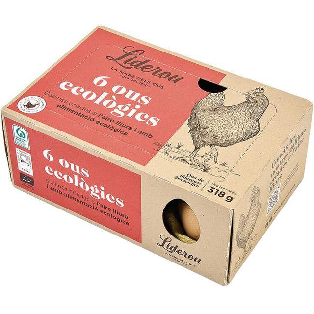 Huevo ecológico l/m liderou, 6 uds