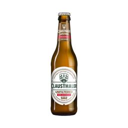 CLAUSTHALER UNFILTERED Cerveza sin alcohol botella 33 centilitros