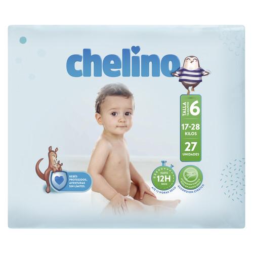 CHELINO Pañales talla 6 (17-28 kg) 27 uds