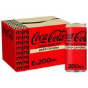 Coca Cola zero azúcar zero cafeína mini pack 6 latas 20 cl