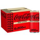 Coca Cola zero azúcar zero cafeína mini pack 6 latas 20 cl