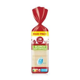 Pan de molde sin corteza Carrefour Classic 820 g