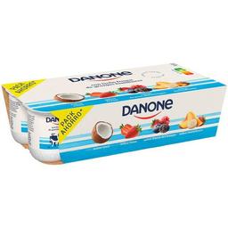 Yogur sabor fresa-coco-frutas del bosque danone, pack 8x120 g