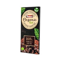 TORRAS Chocolate negro ecológico 100 % cacao TORRAS ORGANIC 100 g.