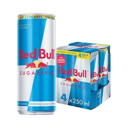 RED BULL Bebida energética sin azúcar pack 4 uds. x 250 ml.