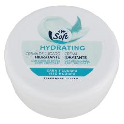 Crema hidratante cara y cuerpo con aceite de jojoba y vitamina E Carrefour 250 ml
