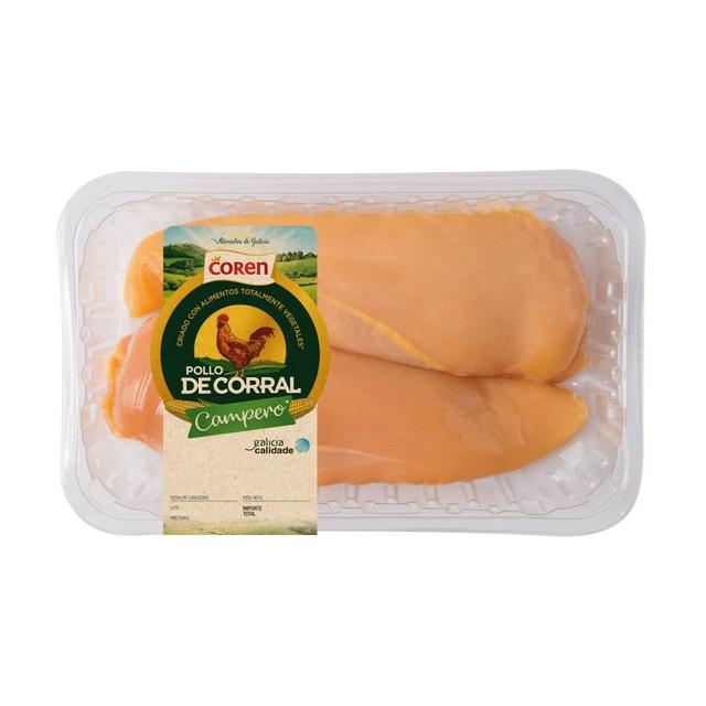 Pechuga de pollo de corral COREN bandeja kilo