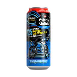 ESTRELLA GALICIA Cerveza sin alcohol (0,0% Vol.) lata de 33 centilitros