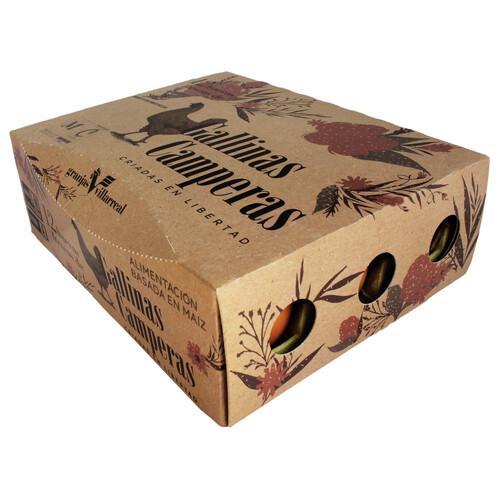GRANJAS VILLARREAL Huevos de gallinas camperas clase M-L y cat. A 12 uds