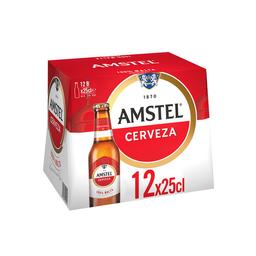 AMSTEL 100 % MALTA Cervezas 12 x 25 cl