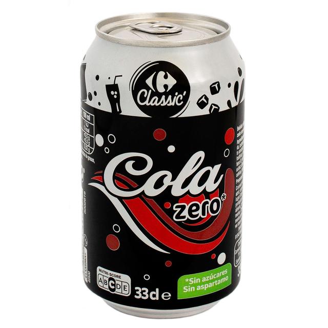 Cola Carrefour Classic' zero lata 33 cl