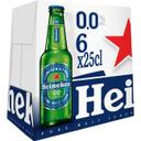Cerveza Heineken Lager 0,0 sin alcohol pack 6 botellas 25 cl