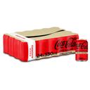 COCA COLA Zero zero Refresco de cola sin azúcar y sin cafeína pack 24 latas de 33 cl