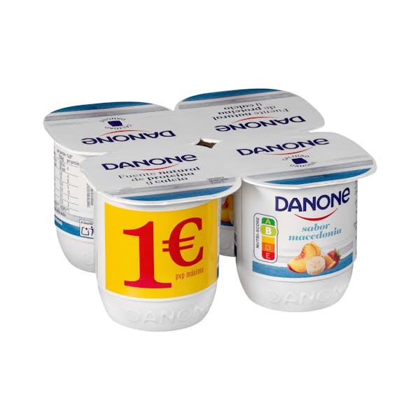Yogur sabor macedonia Danone pack 4 x 120 g