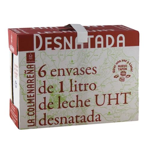 LA COLMENAREÑA Leche desnatada 6 x 1l